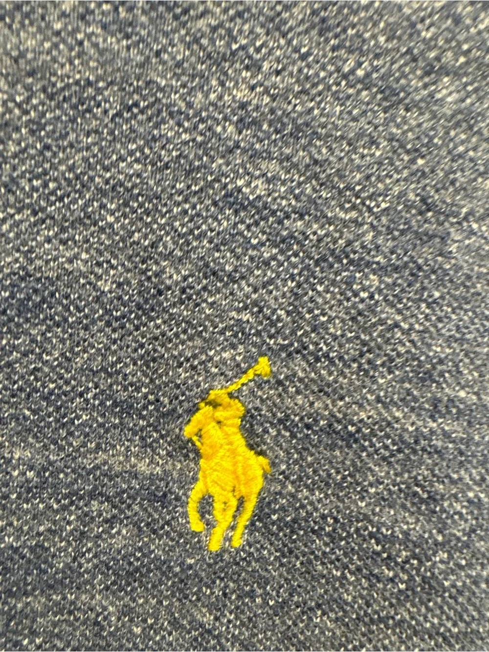 Ralph Lauren Heathered Light Blue Polo with Yellow Pony preppy old money classic
